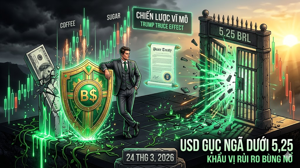 Đồng USD gục ngã tuột mốc 5,25 BRL: Tuyên bố 